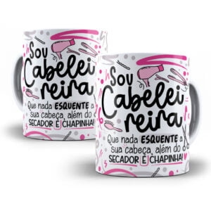 Arte Caneca Cabeleireiro(a) Flork Frase Profissão Em Png