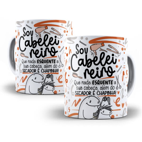 Arte Caneca Cabeleireiro(a) Flork Frase Profissão Em Png