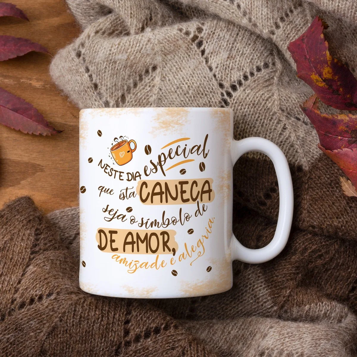 Arte Caneca Café Aniversário - Arquivo Digital