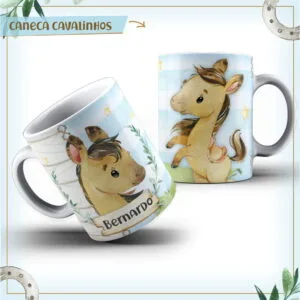Arte Caneca Cavalinhos - Arquivo Digital