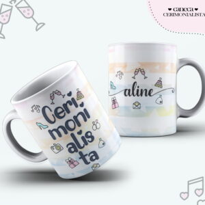 Arte Caneca Cerimonialista Feminina - Arquivo Digital