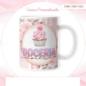 Arte Caneca Confeitaria #1 - Arquivo Digital