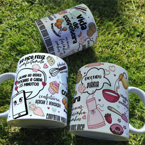 Arte Caneca Confeiteira - Png