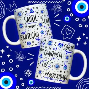 Arte Caneca Conquista Prosperidade Coragem Proteção Fé 20 Arte Caneca Conquista Prosperidade Coragem Proteção Fé