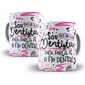 Arte Caneca Dentista Flork Frase Profissão Em Png