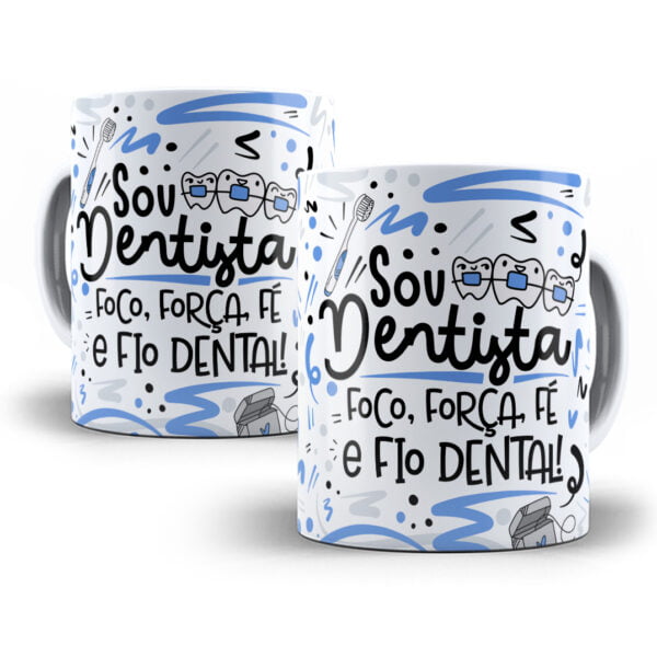 Arte Caneca Dentista Flork Frase Profissão Em Png