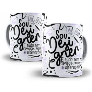 Arte Caneca Designer Flork Frase Profissão Em Png