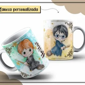 Arte Caneca Digital Harry Potter Aquarela - Arquivo Digital 7 Arte Caneca Digital Harry Potter Aquarela - Arquivo Digital