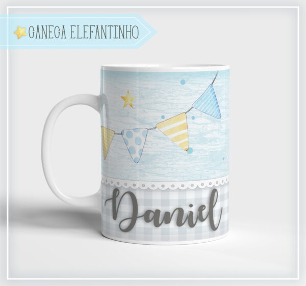 Arte Caneca Elefantinho Menino - Arquivo Digital
