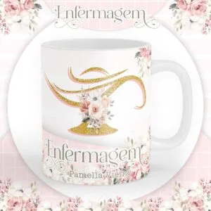 Arte Caneca Enfermagem Sublimação - Arquivo Digital