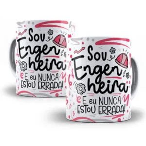 Arte Caneca Engenheiro(a) Flork Frase Profissão Em Png