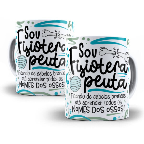 Arte Caneca Fisioterapeuta Flork Frase Profissão Em Png