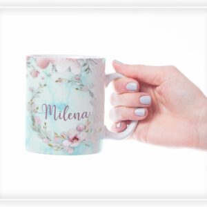 Arte Caneca Floral Borboleta - Arquivo Digital