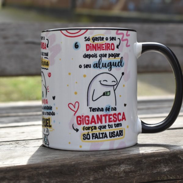 Arte Caneca Flork 6 Lembretes Para Uma Vida Mais Feliz