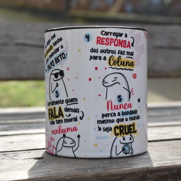 Arte Caneca Flork 6 Lembretes Para Uma Vida Mais Feliz