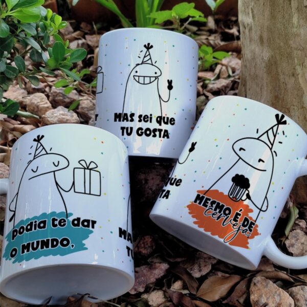 Arte Caneca Flork Aniversário Png e Corel