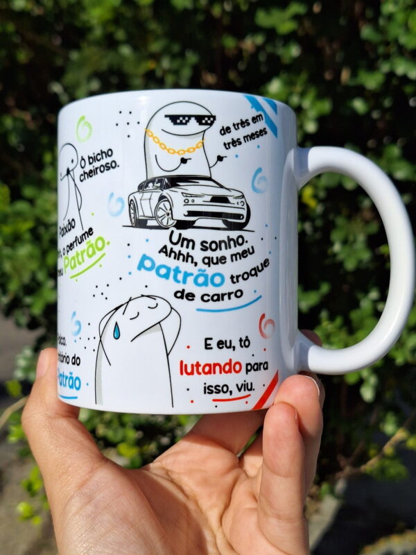 Arte Caneca Flork Patrão Png