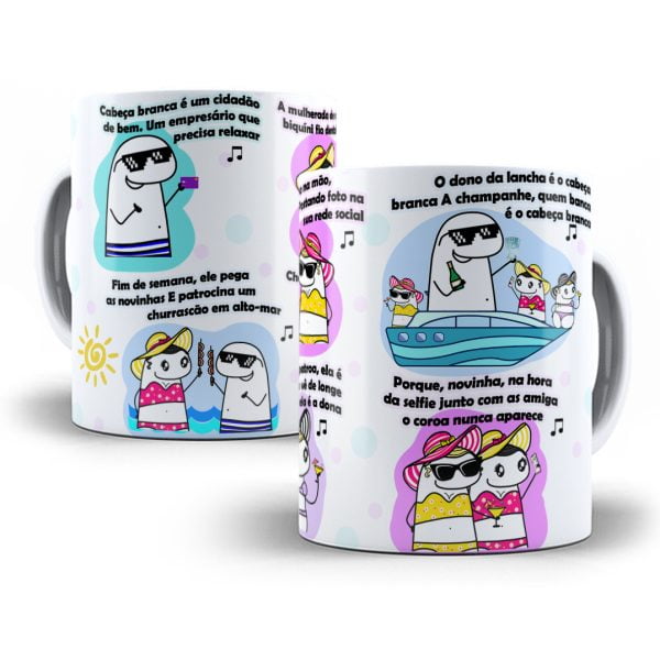 Arte Caneca Flork Velho Da Lancha Cabeça Branca É Um Cidadão
