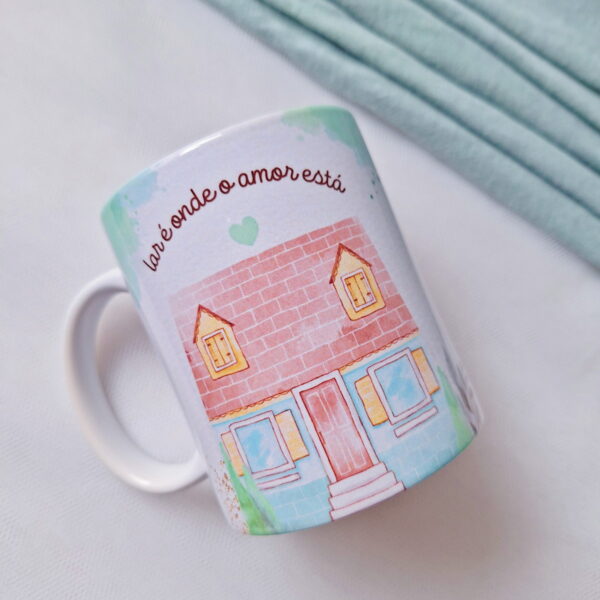 Arte Caneca Lar É Onde o Amor Está - Png