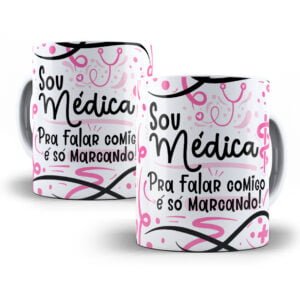 Arte Caneca Médico(a) Flork Frase Profissão Em Png