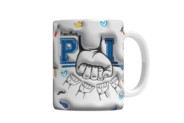 Arte Caneca Melhor Pai Png