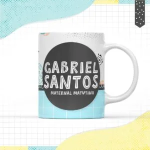 Arte Caneca Minimalista Menino - Arquivo Digital