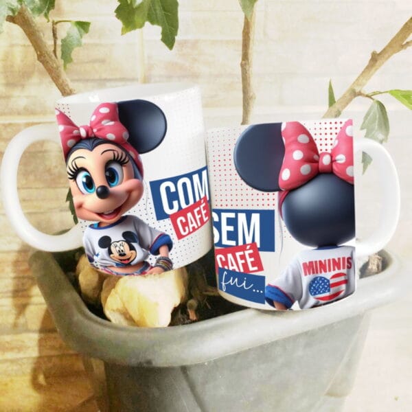 Arte Caneca Minnie Com Cafe Sem Cafe Png 2