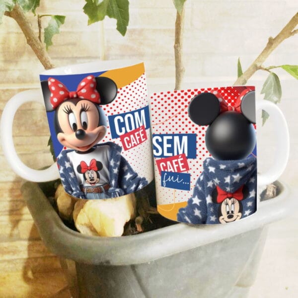 Arte Caneca Minnie Com Cafe Sem Cafe Png 3