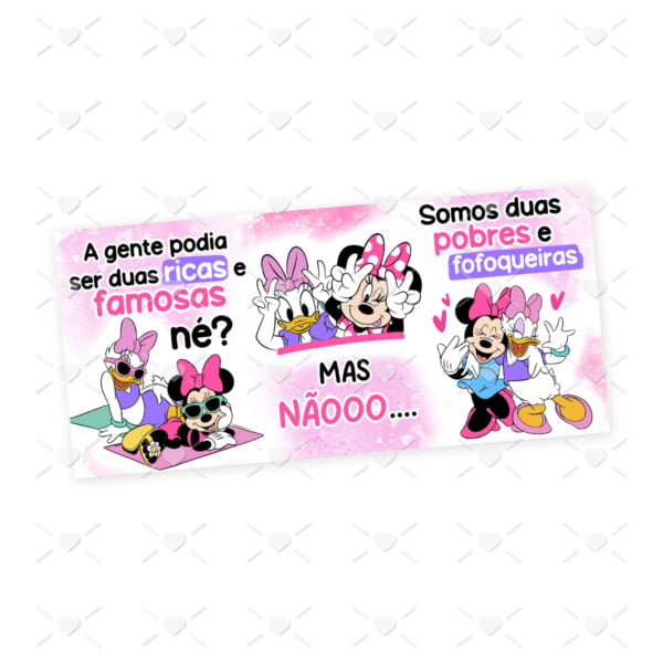 Arte Caneca Minnie & Margarida Amigas Pobres e Fofoqueiras