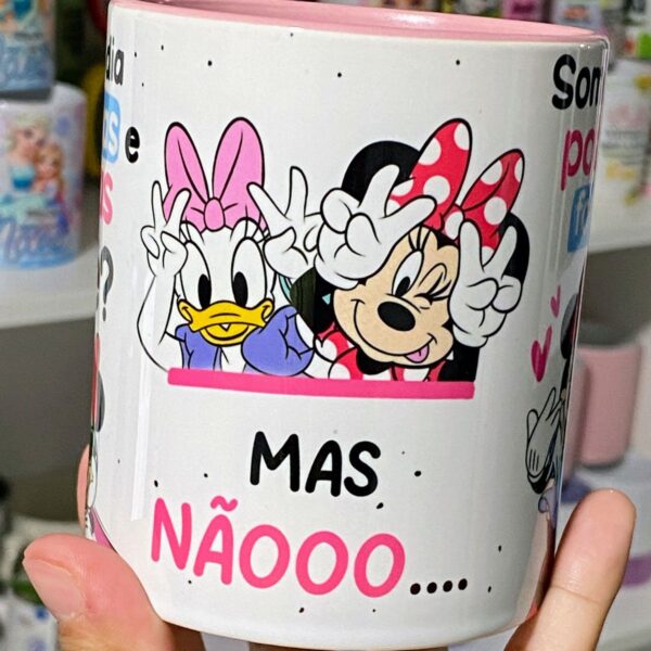 Arte Caneca Minnie & Margarida Amigas Pobres e Fofoqueiras