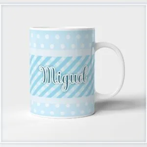 Arte Caneca Neutro Azul Menino - Arquivo Digital