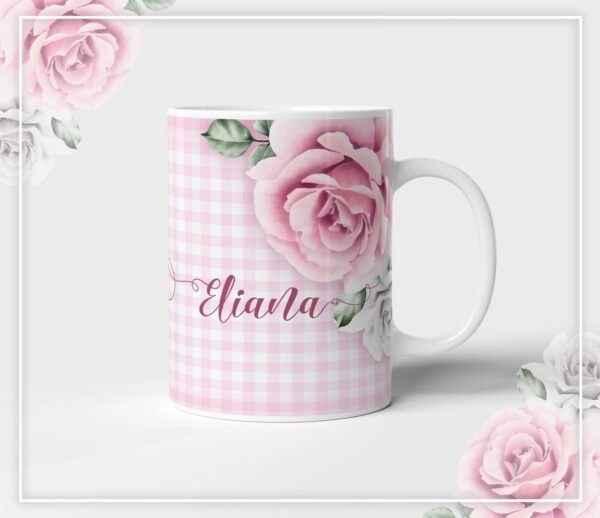 Arte Caneca Neutro Rosa Menina - Arquivo Digital