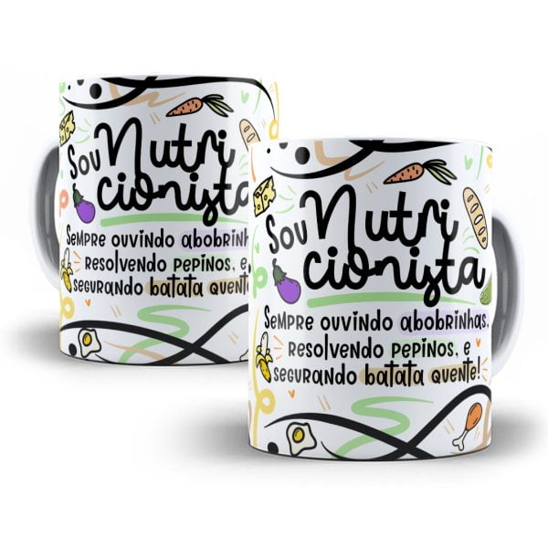 Arte Caneca Nutricionista Flork Frase Profissão Em Png
