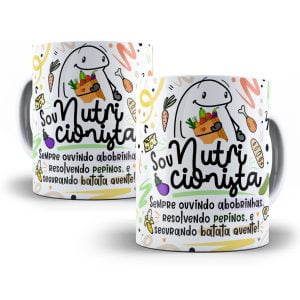 Arte Caneca Nutricionista Flork Frase Profissão Em Png