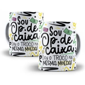 Arte Caneca Op. de Caixa Flork Frase Profissão Em Png
