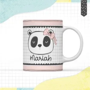 Arte Caneca Panda Menina - Arquivo Digital