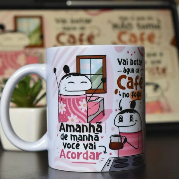 Arte Caneca Pastora Camila Barros Amanhã de Manhã Você Vai
