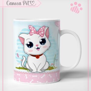 Arte Caneca Pet Gatinha - Arquivo Digital