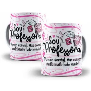 Arte Caneca Professor(a) Flork Frase Profissão Em Png