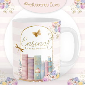arte caneca professora sublimacao em png e pdf
