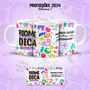 Arte Caneca Profissões Biomedicina Biomédico(a) Frases Colors