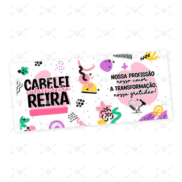 Arte Caneca Profissões Cabeleireira Frases Coloridas