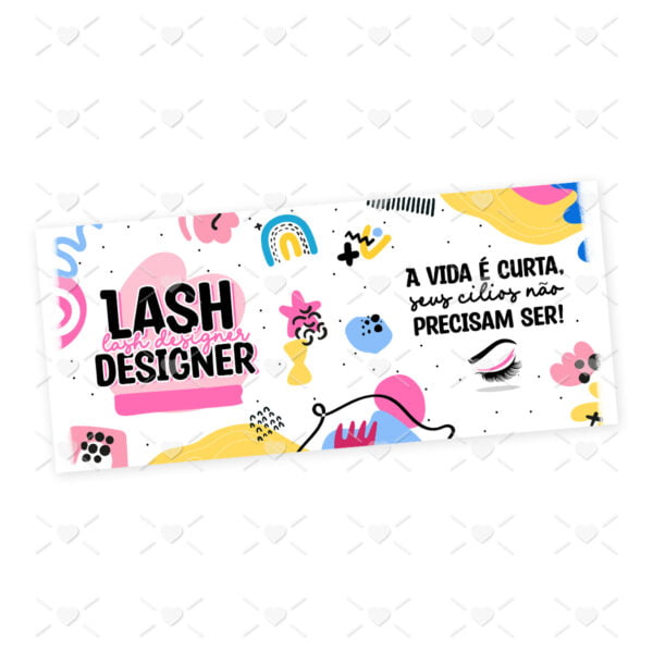Arte Caneca Profissões Cílios Lash Designer Coloridas