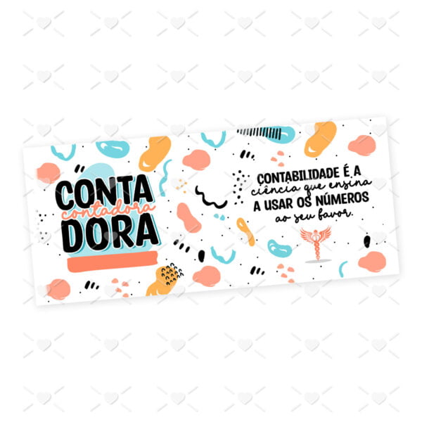 Arte Caneca Profissões Contabilidade Contador(a) Colorida
