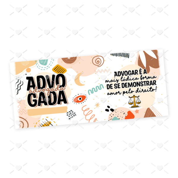 Arte Caneca Profissões Direito Advogado(a) Frases Coloridas