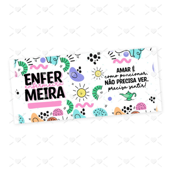 Arte Caneca Profissões Enfermagem Enfermeiro(a) Coloridas