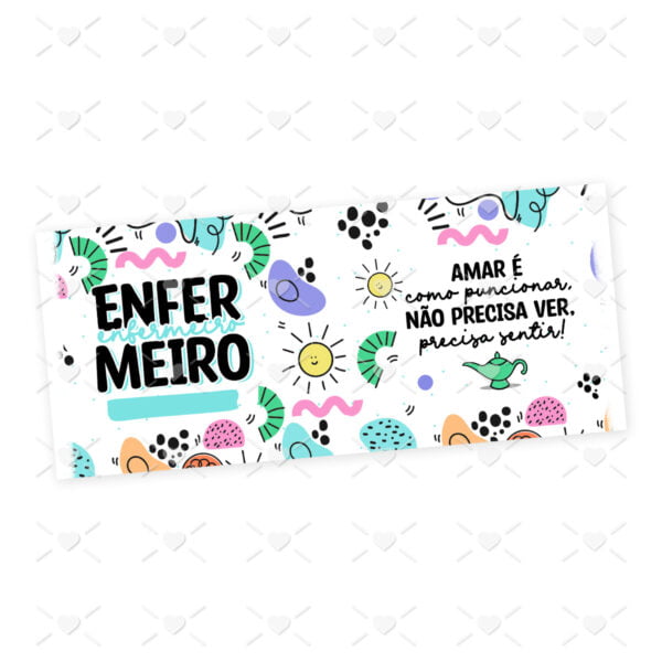 Arte Caneca Profissões Enfermagem Enfermeiro(a) Coloridas
