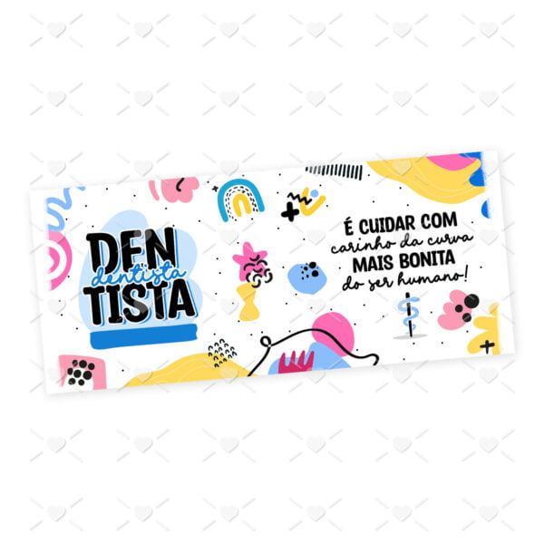Arte Caneca Profissões Odontologia Dentista Frases Coloridas