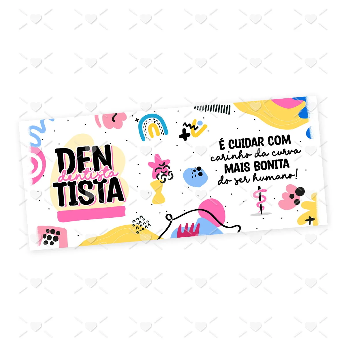 Arte Caneca Profissões Odontologia Dentista Frases Coloridas