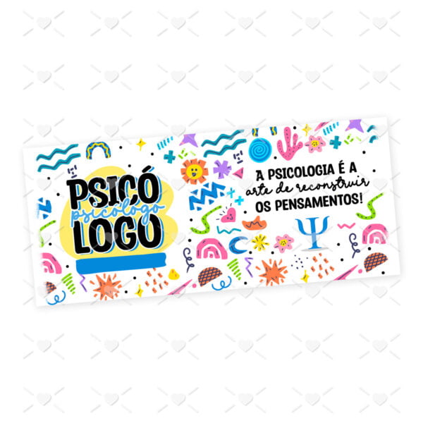 Arte Caneca Profissões Psicologia Psicólogo(a) Coloridas